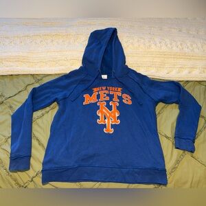 5th & Ocean Blue Hoodie with Orange Accents